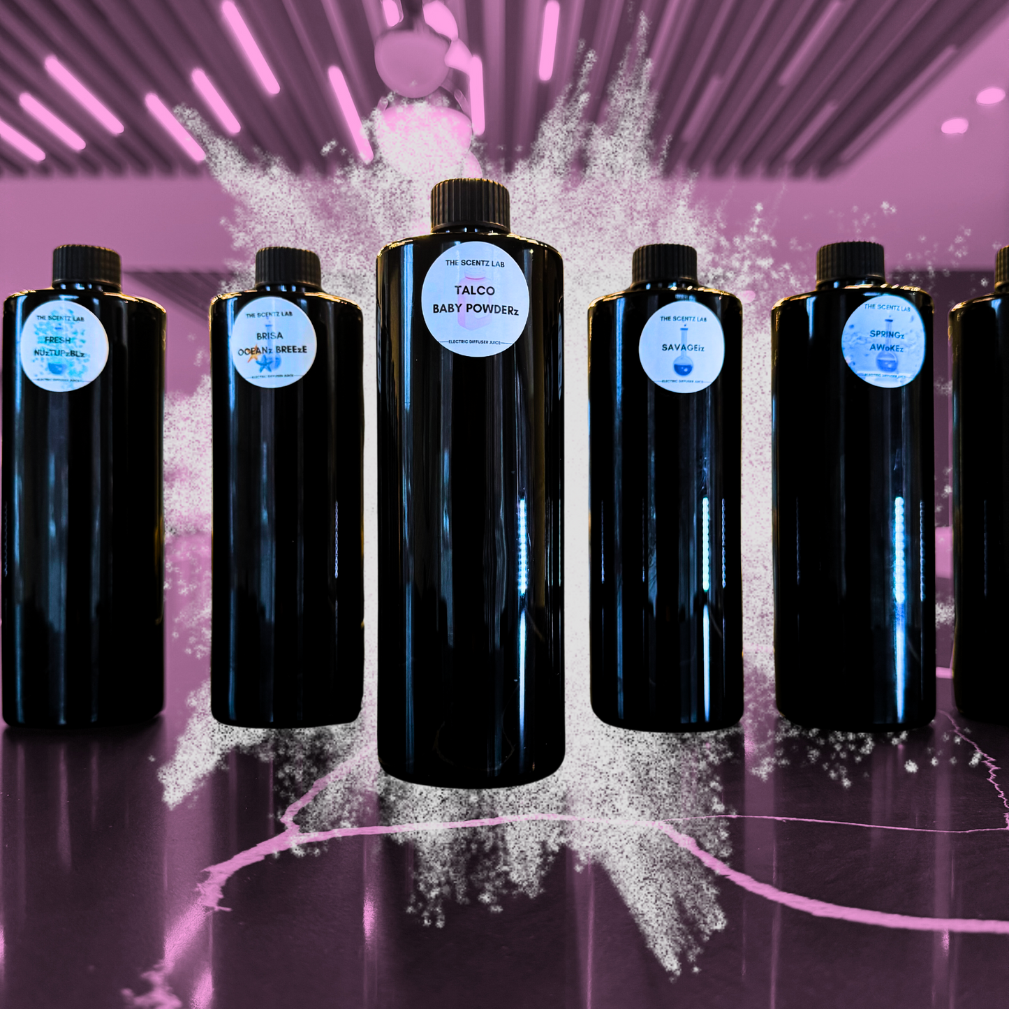 Baby powder Humidifier juice the SCENTZ lab Little Spanish cleaning company ELLIGANCE luxury fragrance aroma therapy electric diffuser juices
